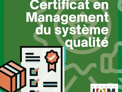 Certificat en Management du Système Qualité